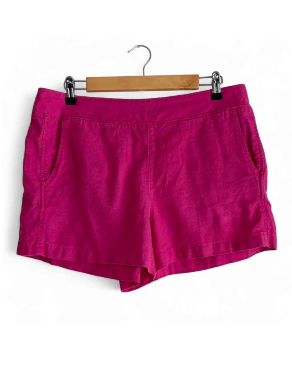 Gap Hot Pink Linen Blend Shorts Size L - Picture 1 of 5
